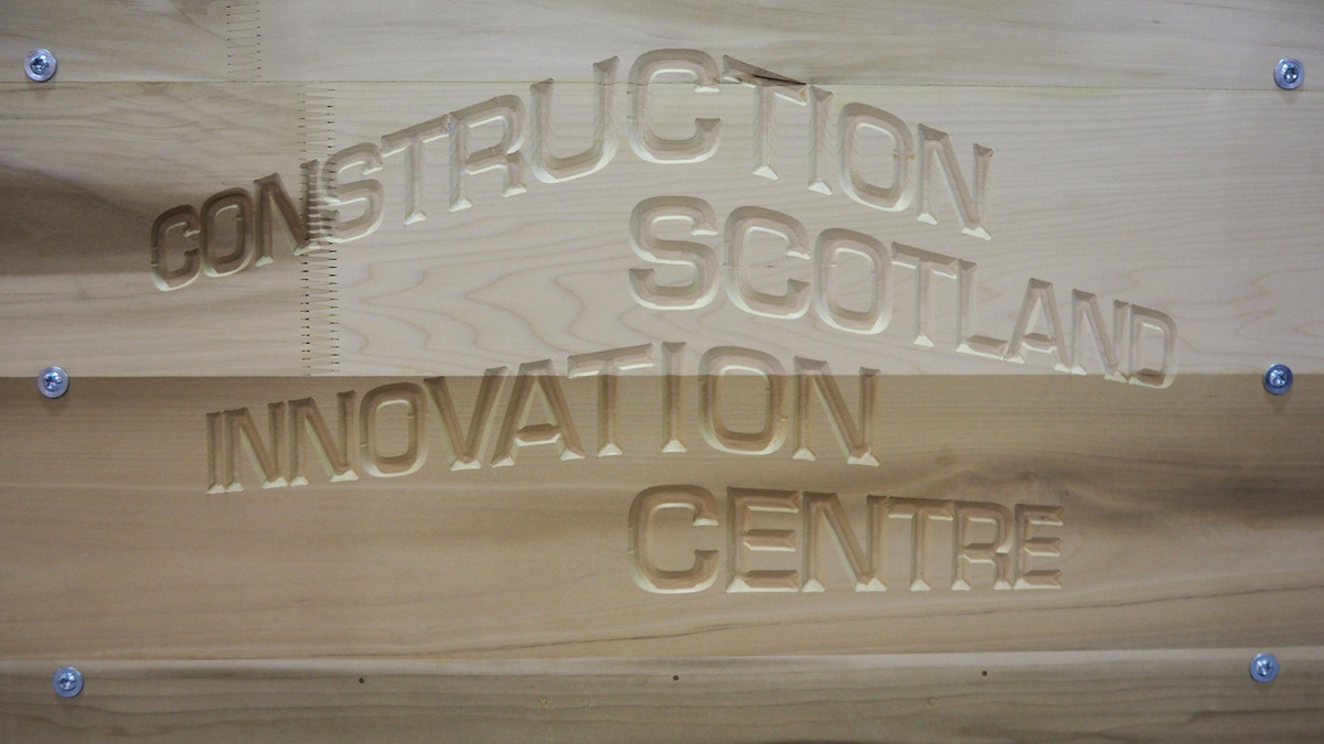 Construction Scotland Innovation Centre's signage
