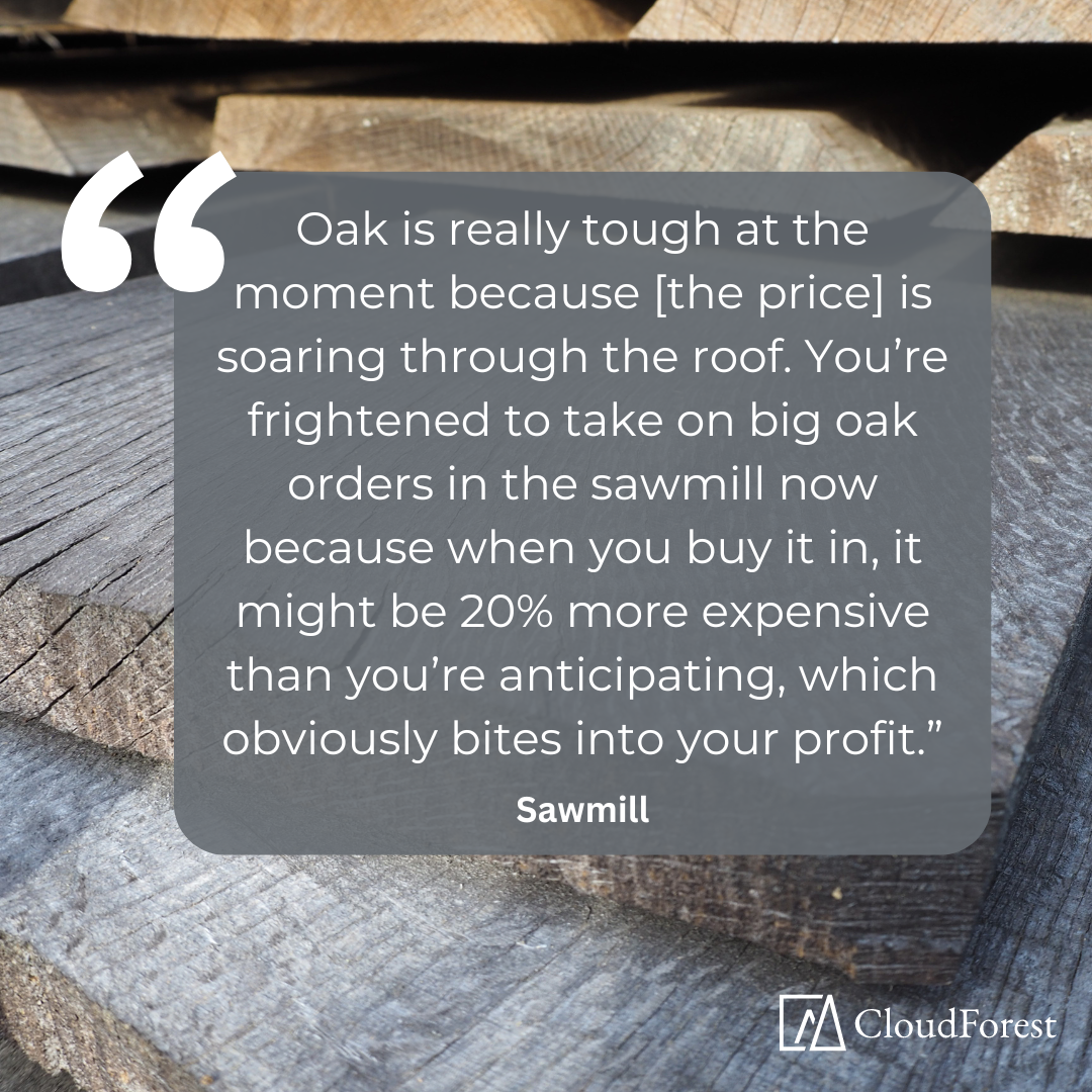 Timber stack with quote overlaid Timber stack with quote overlaid